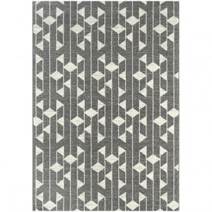 Abani Casa Collection 4' x 6' Cream / Gray Contemporary Geometric Area Rug