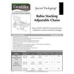 Grosfillex 44031104 / 44031004 Bahia White Stacking Adjustable Resin Chaise