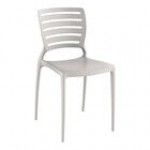 Lancaster Table & Seating Sol Cool Oyster Gray Resin Side Chair