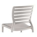 Lancaster Table & Seating Sol Cool Oyster Gray Resin Side Chair