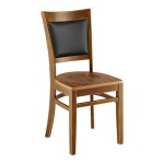 Lancaster Table & Seating Sofia Vintage Finish Wood Chair with Vintage Wood Seat