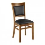 Lancaster Table & Seating Sofia Vintage Finish Wood Chair with Vintage Wood Seat