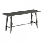 Lancaster Table & Seating Black Finish Cross Back Bar Stool with 2 1/2