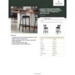 Lancaster Table & Seating Black Finish Cross Back Bar Stool with 2 1/2