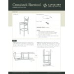 Lancaster Table & Seating Black Finish Cross Back Bar Stool with 2 1/2