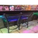 Lancaster Table & Seating Black Finish Cross Back Bar Stool with 2 1/2