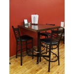Lancaster Table & Seating Black Finish Cross Back Bar Stool with 2 1/2