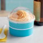 Choice 16 oz. Blue Paper Frozen Yogurt / Food Cup with Dome Lid - 50/Case