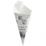 Carnival King 20 oz. Square Savory Printed Cardboard Fry Cone - 500/Case