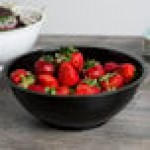 Fineline ReForm 80 oz. Black Tall Microwavable Plastic Catering Bowl - 25/Case