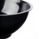 Fineline ReForm 80 oz. Black Tall Microwavable Plastic Catering Bowl - 25/Case