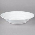 Fineline ReForm 80 oz. Black Tall Microwavable Plastic Catering Bowl - 25/Case