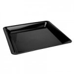 Fineline ReForm 80 oz. Black Tall Microwavable Plastic Catering Bowl - 25/Case