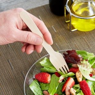 Eco-gecko Heavy Weight Disposable Wooden Fork - 6,000/Case Eco-gecko Heavy Weight Disposable Wooden Fork - 6,000/Case