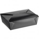 Choice White Microwavable Folded Paper #3 Take-Out Customizable Container 7 3/4