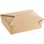 Choice White Microwavable Folded Paper #3 Take-Out Customizable Container 7 3/4