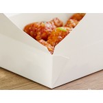 Choice White Microwavable Folded Paper #3 Take-Out Customizable Container 7 3/4
