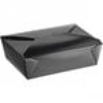 Choice White Microwavable Folded Paper #3 Take-Out Customizable Container 7 3/4
