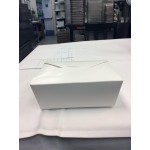 Choice White Microwavable Folded Paper #3 Take-Out Customizable Container 7 3/4