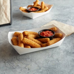 #500 5 lb. White Customizable Paper Food Tray - 250/Pack #500 5 lb. White Customizable Paper Food Tray - 250/Pack