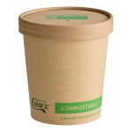 EcoChoice 16 oz. Kraft Paper Food Cup with Vented Lid - 250/Case
