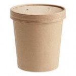EcoChoice 16 oz. Kraft Paper Food Cup with Vented Lid - 250/Case