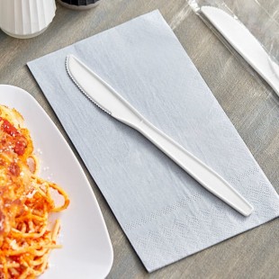 Choice White Heavy Weight Wrapped Polypropylene Plastic Knife - 1,000/Case