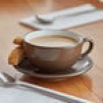 Acopa Embers 10 oz. Hickory Brown Matte Stoneware Cup - Sample