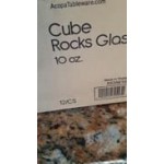 Acopa Cube 10 oz. Rocks Glass - Sample