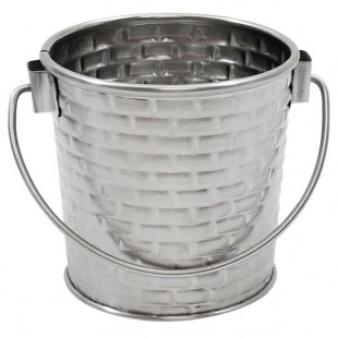 TableCraft GTSS33 Brickhouse 9 oz. Round Stainless Steel Serving Pail