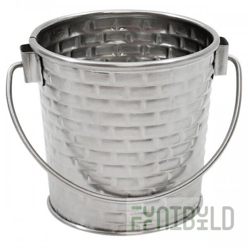 TableCraft GTSS33 Brickhouse 9 oz. Round Stainless Steel Serving Pail