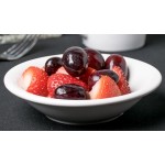 Acopa 5 oz. Bright White Rolled Edge Stoneware Fruit Bowl / Monkey Dish - 36/Case Acopa 5 oz. Bright White Rolled Edge Stoneware Fruit Bowl / Monkey Dish - 36/Case