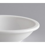Acopa 5 oz. Bright White Rolled Edge Stoneware Fruit Bowl / Monkey Dish - 36/Case Acopa 5 oz. Bright White Rolled Edge Stoneware Fruit Bowl / Monkey Dish - 36/Case