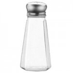 Vollrath 703 Traex® Dripcut® 3 oz. Glass Salt and Pepper Shaker with Stainless Steel Mushroom Top - 24/Case Vollrath 703 Traex® Dripcut® 3 oz. Glass Salt and Pepper Shaker with Stainless Steel Mushroom Top - 24/Case