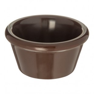 Carlisle 2 oz. Chocolate Smooth Melamine Ramekin - 72/Case