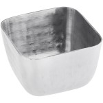 American Metalcraft 2.5 oz. Square Hammered Stainless Steel Sauce Cup - 12/Case