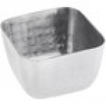 American Metalcraft 2.5 oz. Square Hammered Stainless Steel Sauce Cup - 12/Case