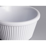 Acopa 4 oz. White Fluted Melamine Ramekin - 12/Case Acopa 4 oz. White Fluted Melamine Ramekin - 12/Case