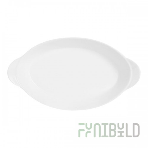 Varick A La Carte from Steelite International 8 oz. Bright White Oval Rarebit - 12/Case