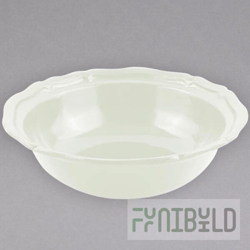 Bon Chef 9054 Queen Anne 10 Qt. Ivory Sandstone Finish Cast Aluminum Salad Bowl