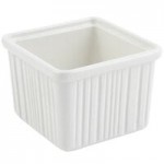 Bon Chef 2307 2.5 Qt. White Sandstone Finish Cast Aluminum Trellis Bowl