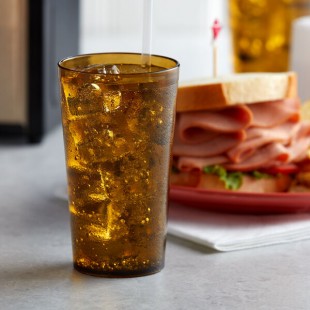 GET 6612-1-A 12 oz. Amber Customizable SAN Plastic Pebbled Tumbler - 72/Case GET 6612-1-A 12 oz. Amber Customizable SAN Plastic Pebbled Tumbler - 72/Case