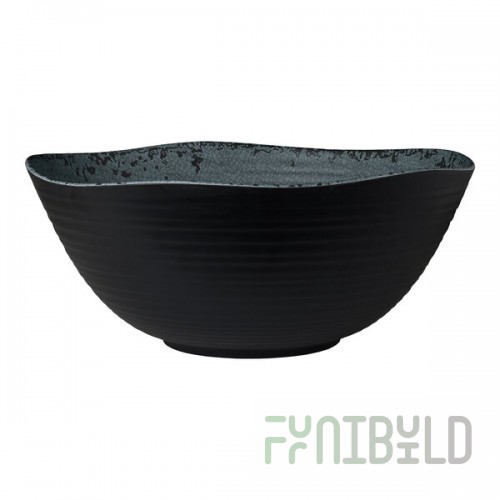 Creations Pompeii from Steelite International 8 Qt. Slate Melamine Round Bowl - 4/Case