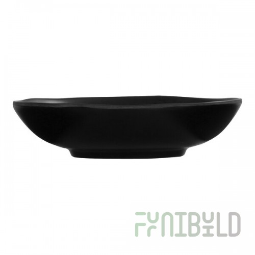Cal-Mil Hand Thrown 16 oz. Black Round Melamine Coupe Bowl