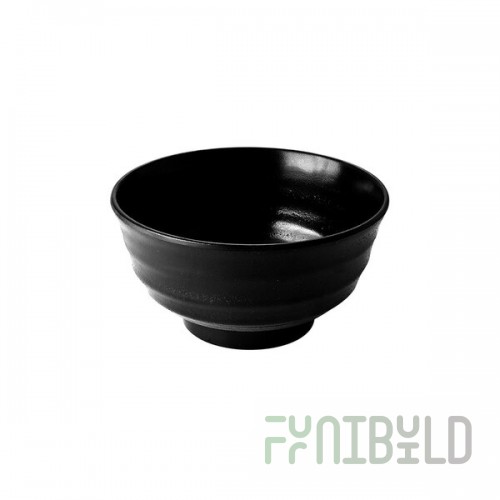 Elite Global Solutions JW1107 Zen 1.1 Qt. Black Bowl - 6/Case