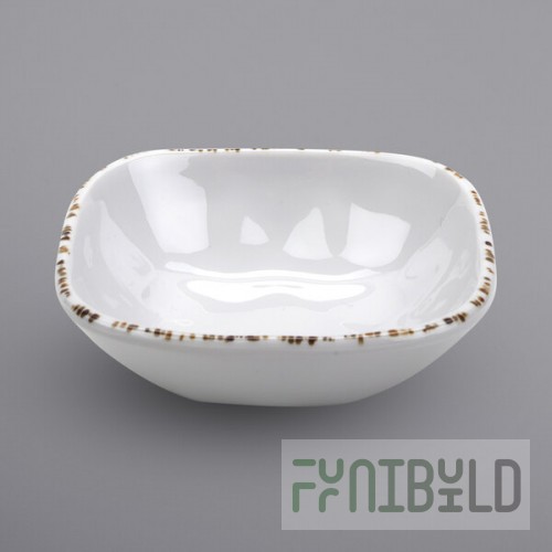 GET SB-5-UM Urban Mill 5 oz. Glazed Irregular Square Melamine Bowl - 48/Case
