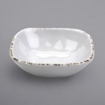 GET SB-5-UM Urban Mill 5 oz. Glazed Irregular Square Melamine Bowl - 48/Case