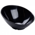 GET B-790 Black Elegance 1.9 Qt. Black Slanted Melamine Bowl