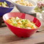 Acopa 43 oz. Red Slanted Melamine Bowl Acopa 43 oz. Red Slanted Melamine Bowl