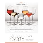 Della Luce Astro 8 oz. Flute Glass - 6/Pack